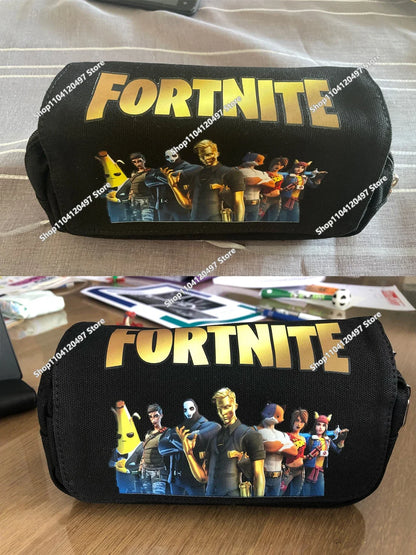 Fortnite Kids Pencil Bag Kawaii Pencil Case Large Capacity Waterproof Handheld Cosplay Pencil Pouch Office Stationary Gift Toy