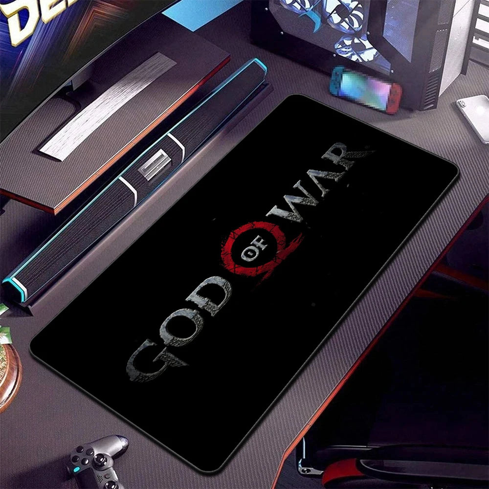 Game God of War Mouse Pad Anime Game Mousepad Computer Keyboard Desk Pads Office Carpet Laptop Mausepad Non-slip Base Deskmat
