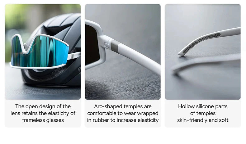ROCKBROS Cycling Glasses Polarized Photochromic Anti-Fog Sunglasess Windproof Goggles Sport MTB Road Bike Shades