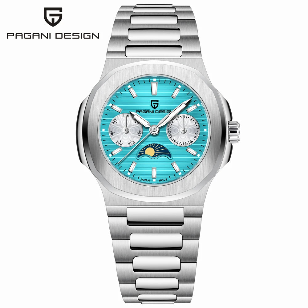 2025 New PAGANI DESIGN Women's Watch Automatic Date Luxury Quartz Watch Japan Epson VX3HA Watch Stainless Steel Waterproof Clock
