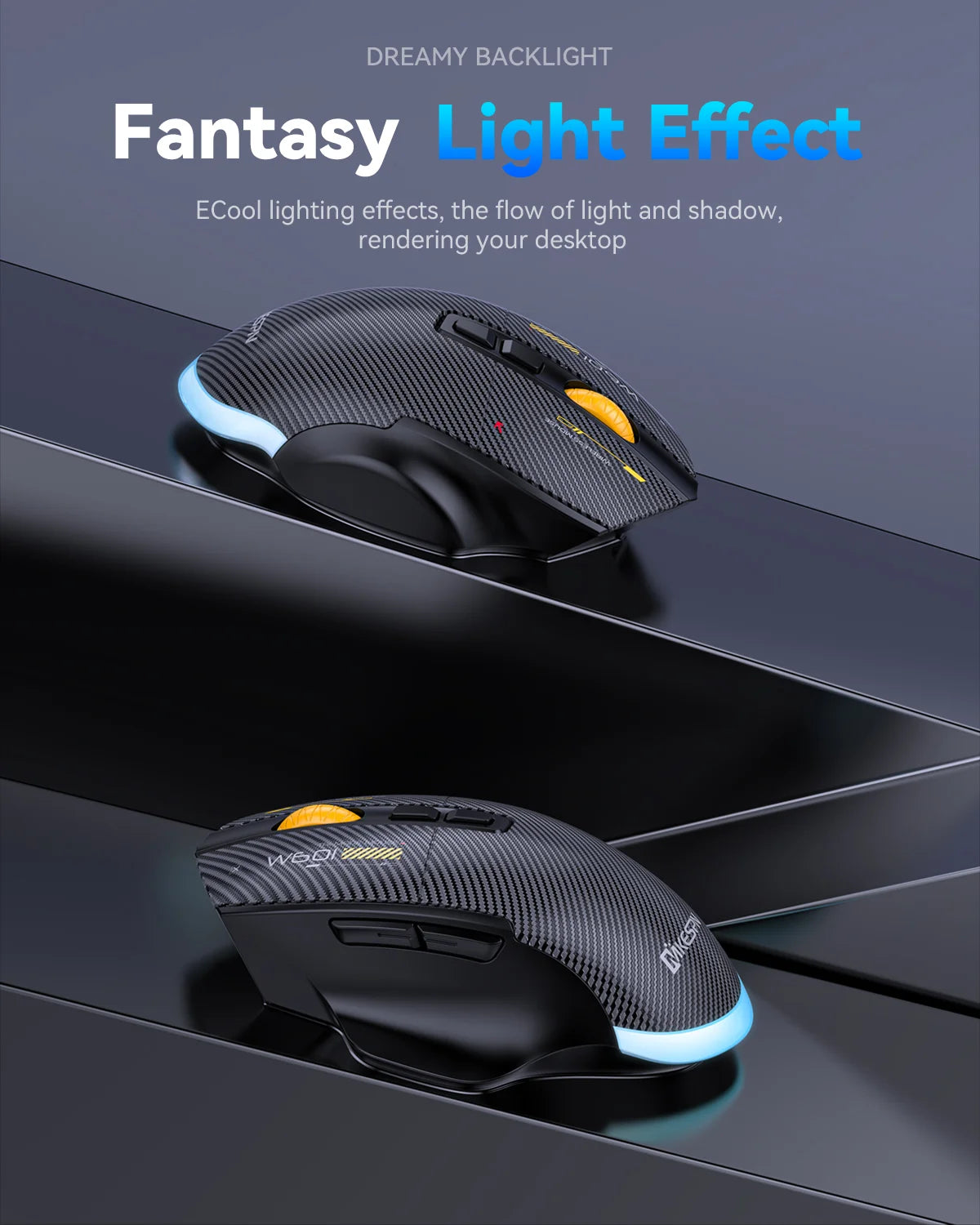 Bezdrátová herní myš Bluetooth, kabelová/bezdrátová RGB myš s 12800 DPI a 7 programovatelnými tlačítky, pro PC, notebook, gaming