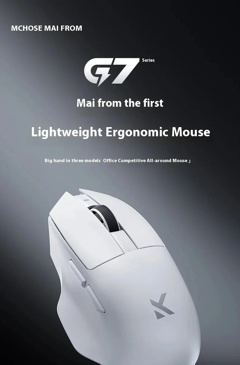 Nová herná myš G7 PRO s trojrežimovým bezdrôtovým pripojením Bluetooth, ergonomická ľahká myš, prispôsobiteľné príslušenstvo pre PC, kanceláriu a hráčov